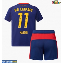 RB Leipzig Conrad Harder #11 Auswärts Trikotsatz Kinder 2025-26 Kurzarm (+ Kurze Hosen)
